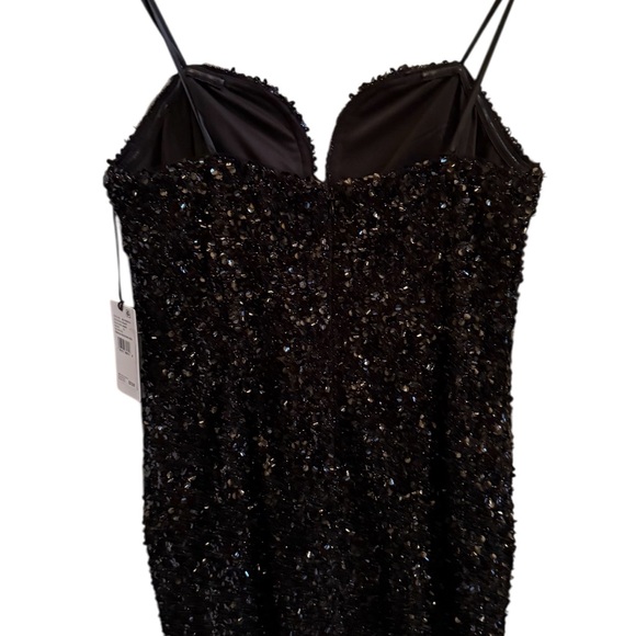 Liv Foster NWT Strapless Sequins Mini Dress Black Women’s 12 Cocktail Party Chic - Picture 2 of 14